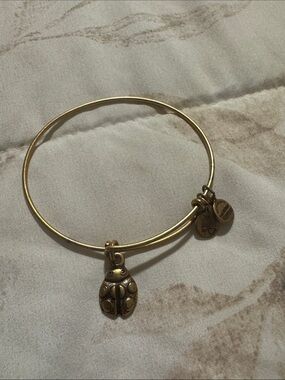 Alex and Ani Gold Ladybug Charm Bangle Bracelet
